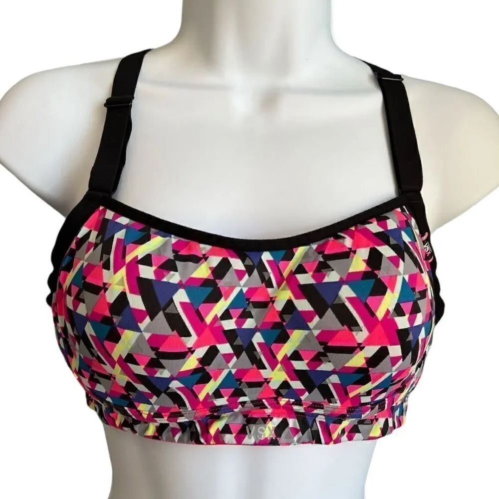 Victoria's Secret Sports Multicolored Cross Back Bra Size 36B